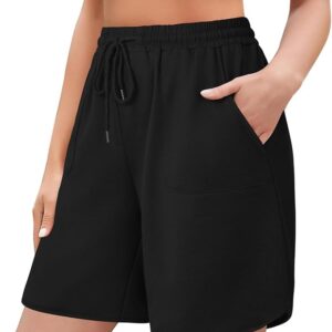 Aottori Shorts Women's Summer Shorts Sports Pants Bermuda Jogging Pants Cotton Loose Sports Shorts Sleeping Shorts Sweatshorts Running Shorts with Pockets and Drawstring for Gym Yoga Running